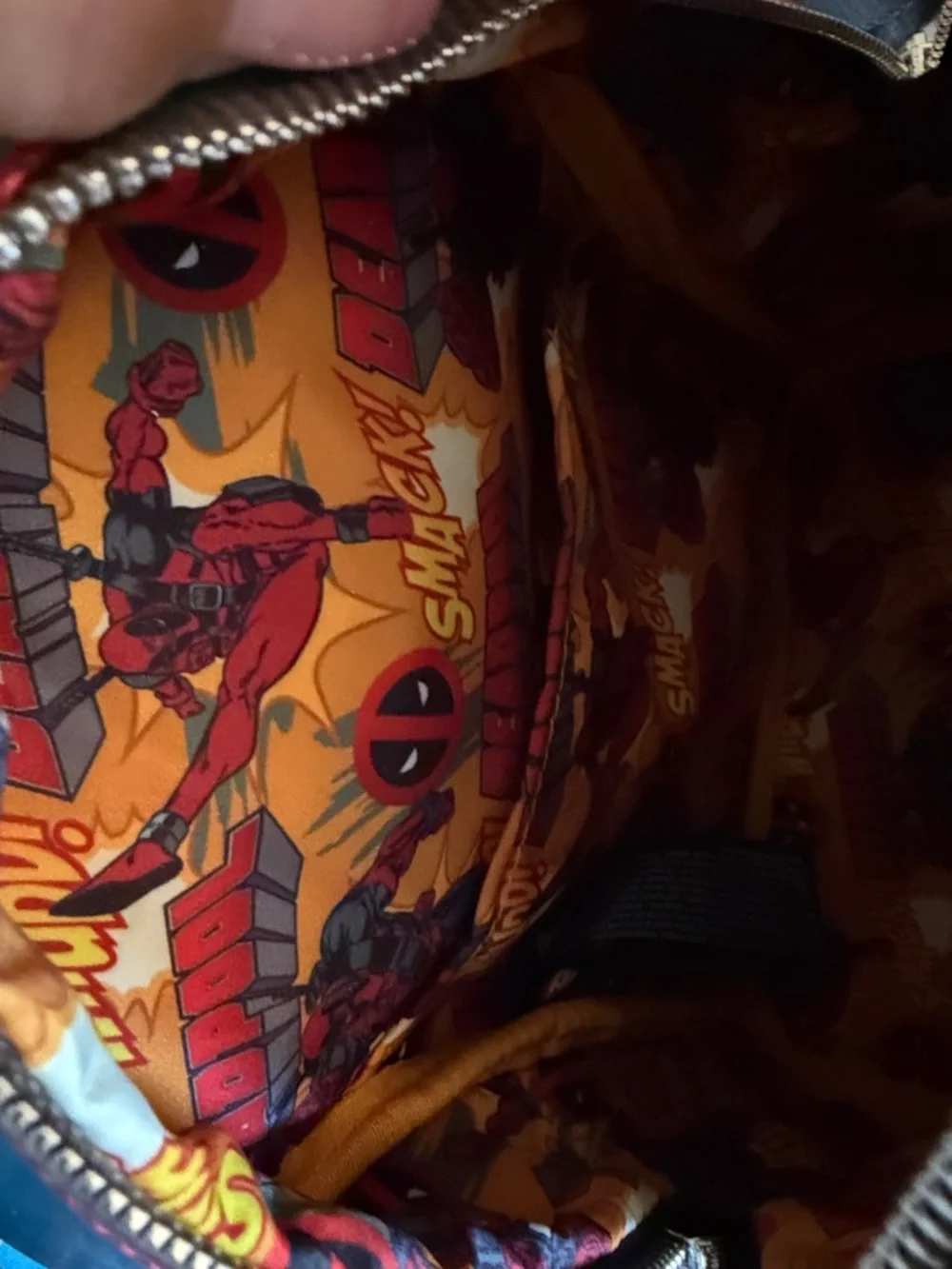 Loungefly Marvel Deadpool Red Black Brown Mini Backpack